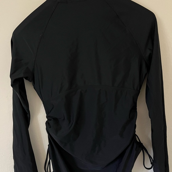 Jack Smith Black Long Sleeve One Piece Swimsuit with Ruched Sides - Picture 4 of 5